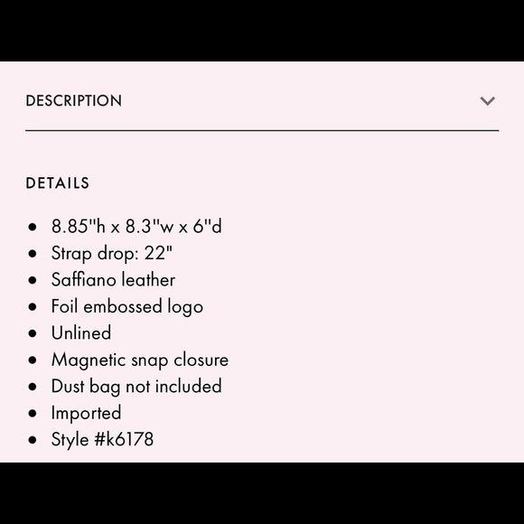 Kate Spade Sadie Bucket Bag NWT - Picture 4 of 5